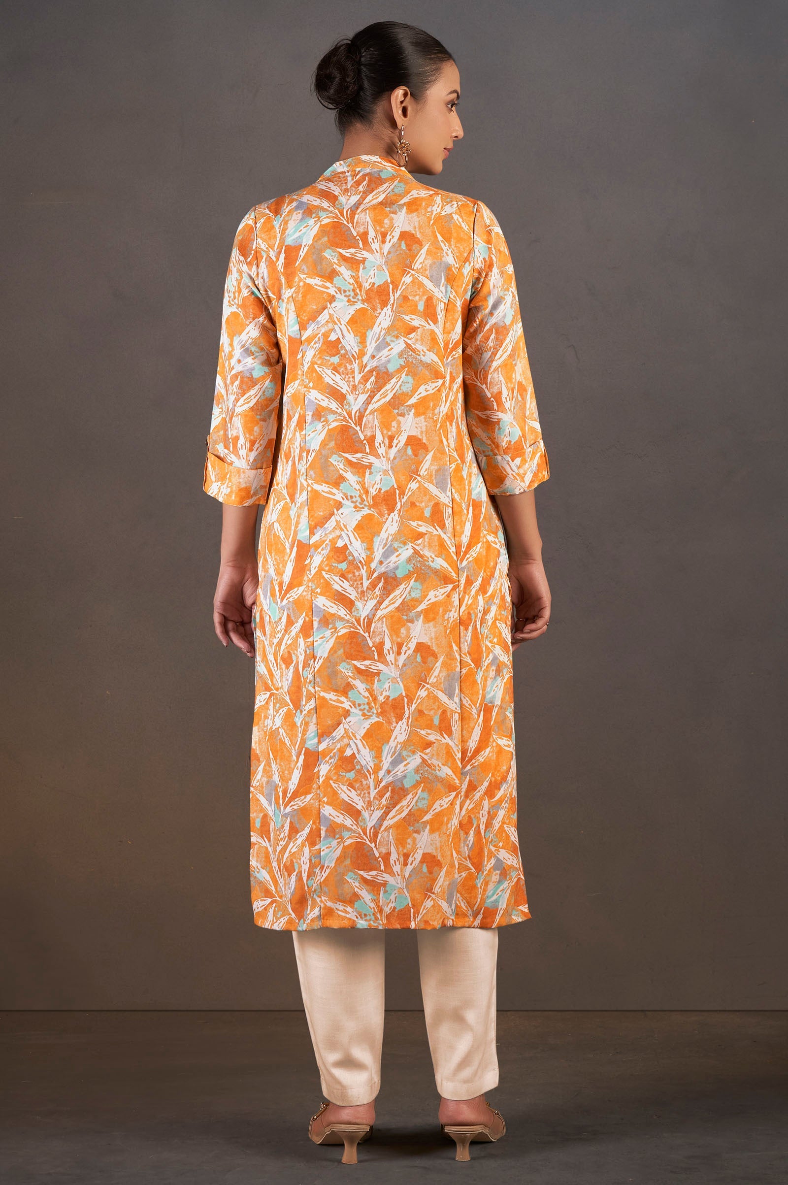 Sunheri Printed Cotton Blend Kurta
