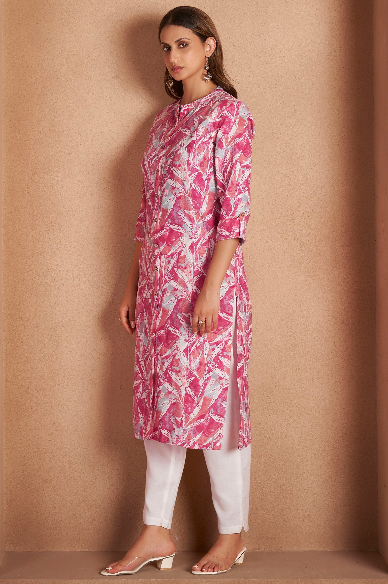Blush Bloom Printed Cotton Kurta