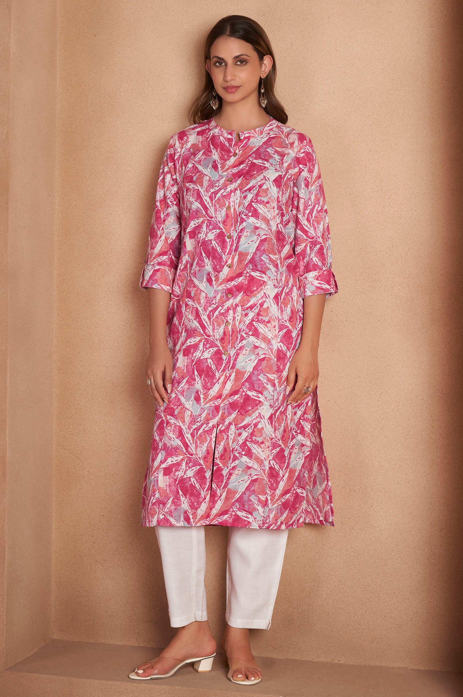 Blush Bloom Printed Cotton Kurta