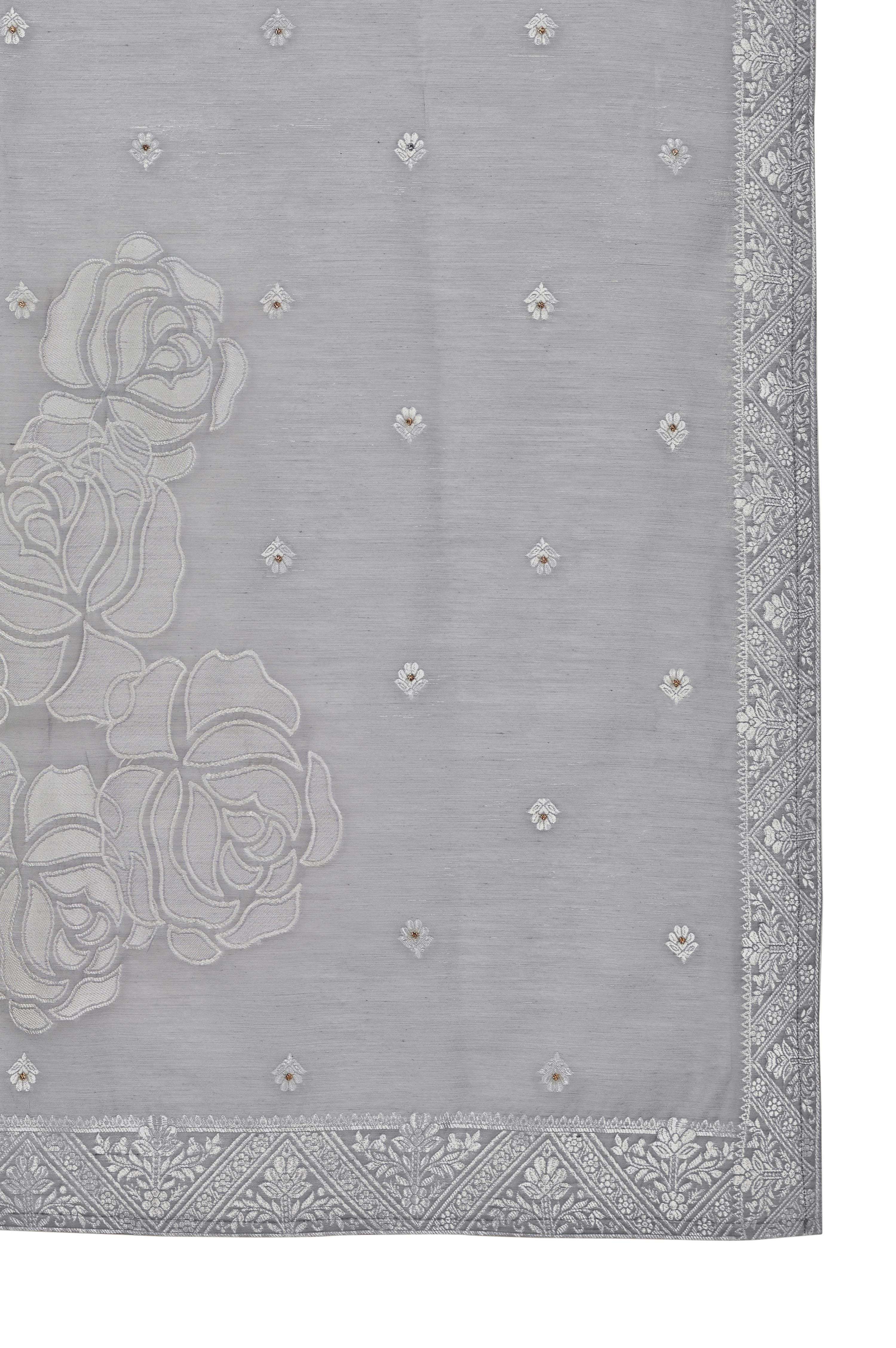 Silver Mist Jacquard Kurta Set