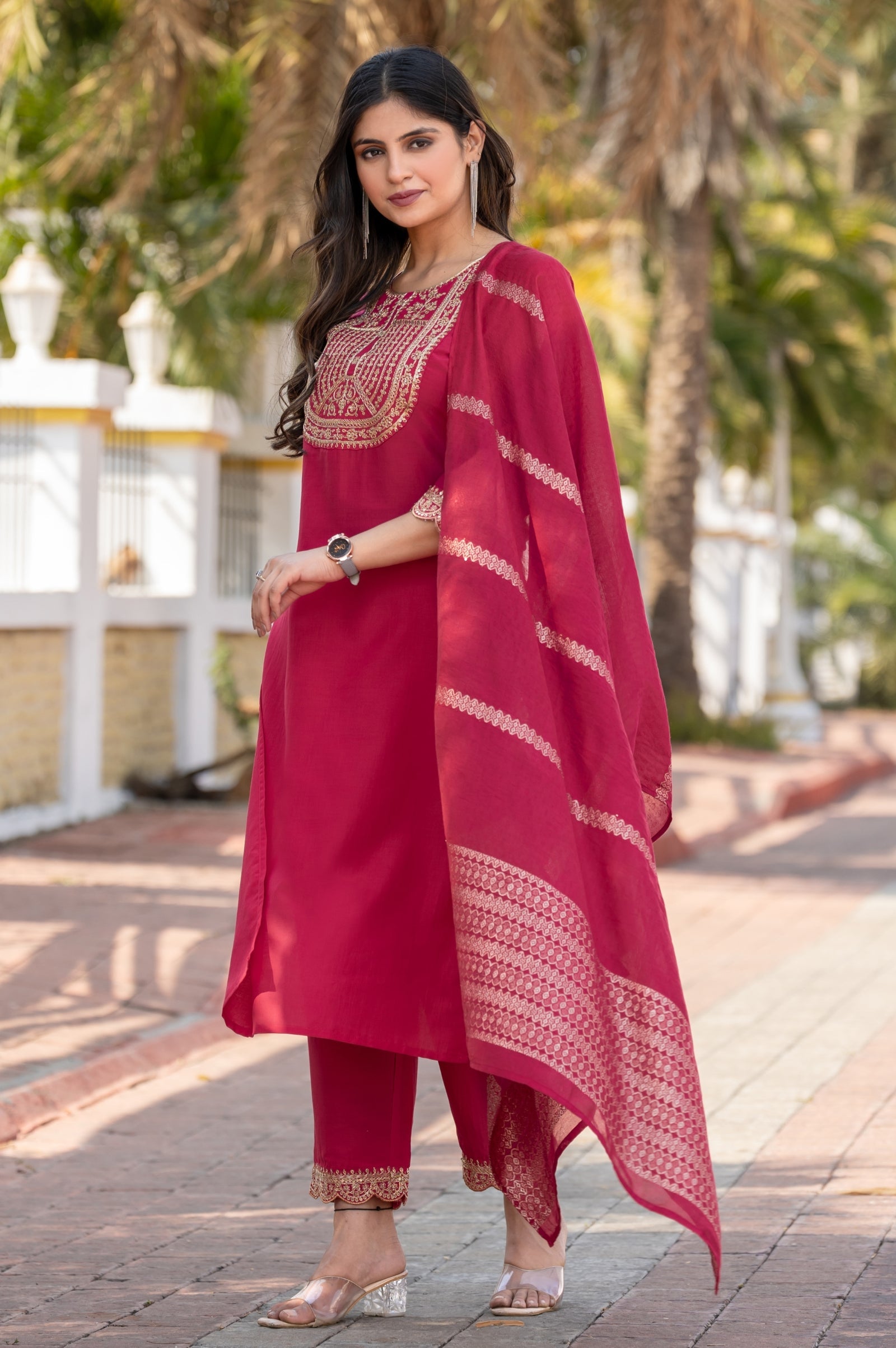 Rose Noor Embroidered Kurta SeT