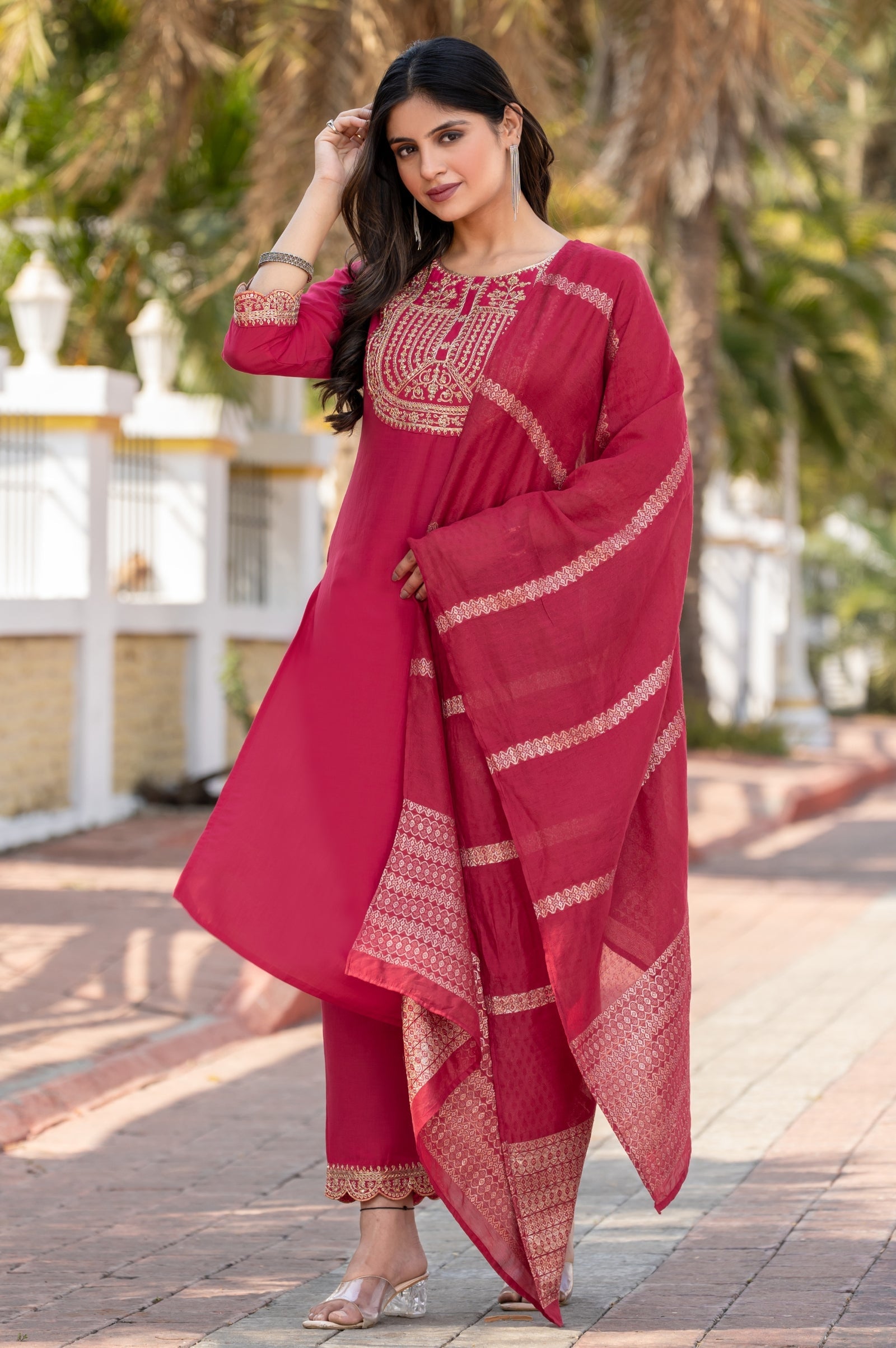 Rose Noor Embroidered Kurta SeT