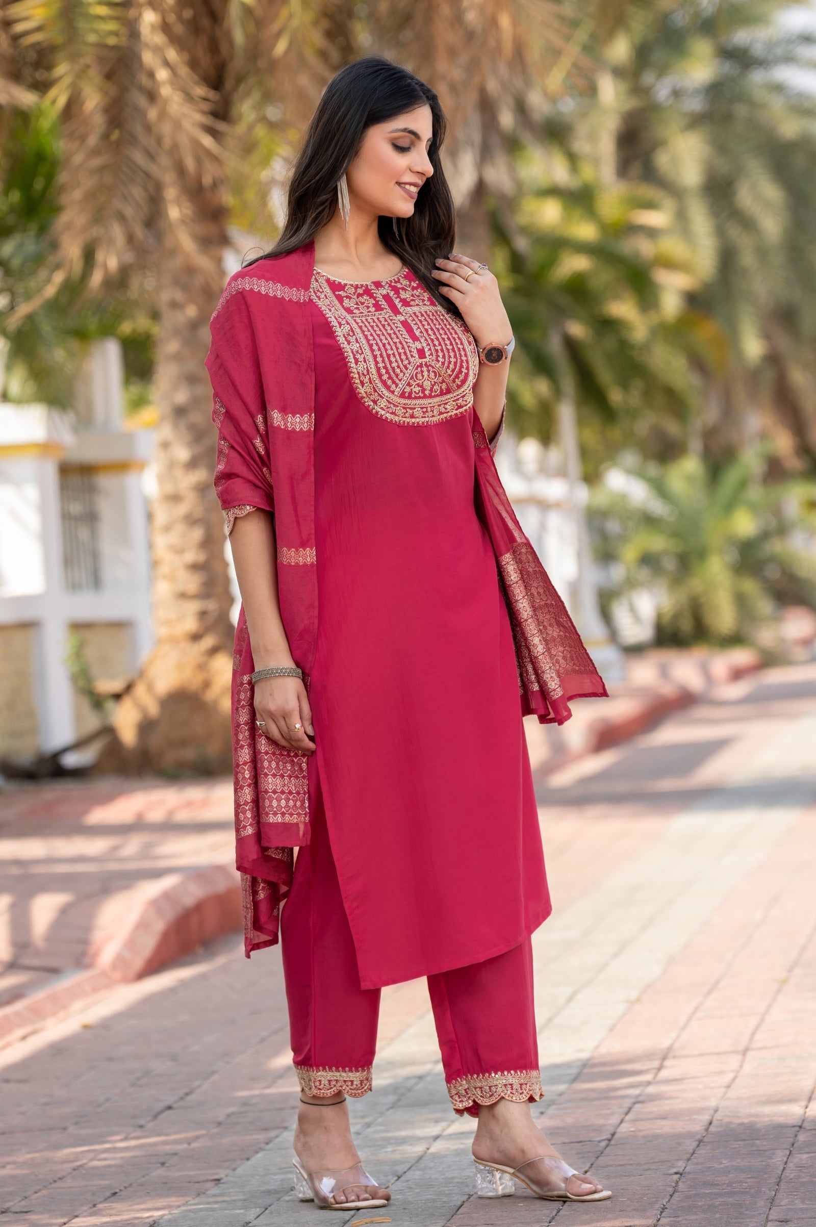 Rose Noor Embroidered Kurta SeT