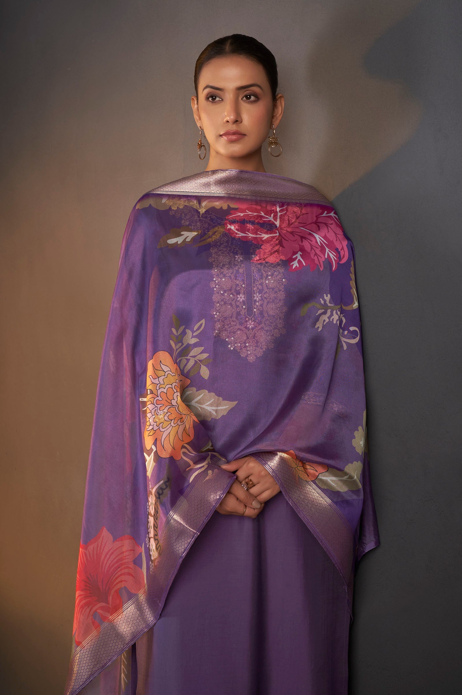 Royal Amethyst Sequined Kurta Set
