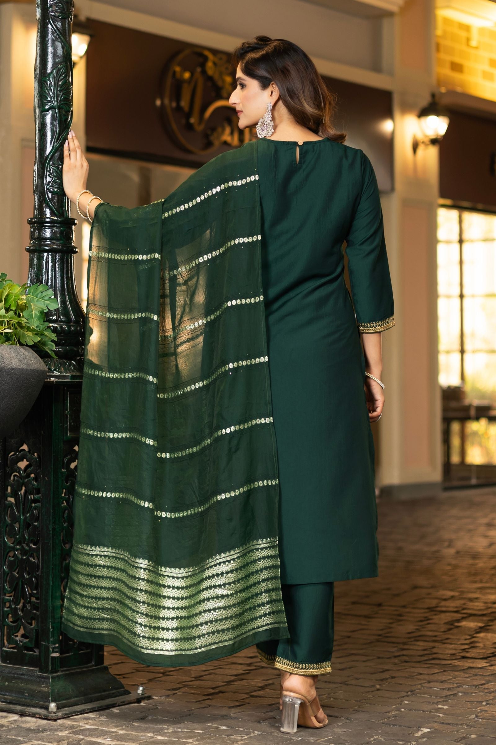Emerald Royale Embroidered Kurta Set