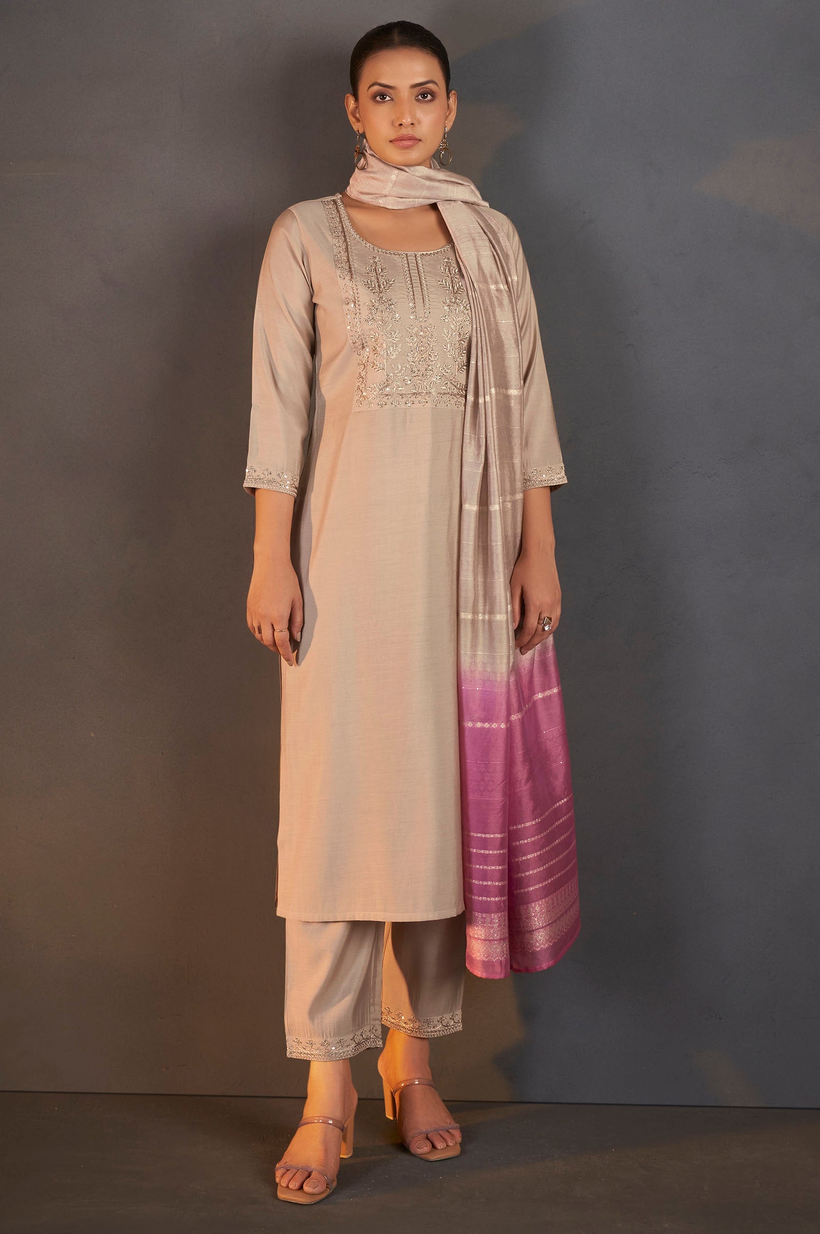 Ivory Royale Sequined Kurta Set