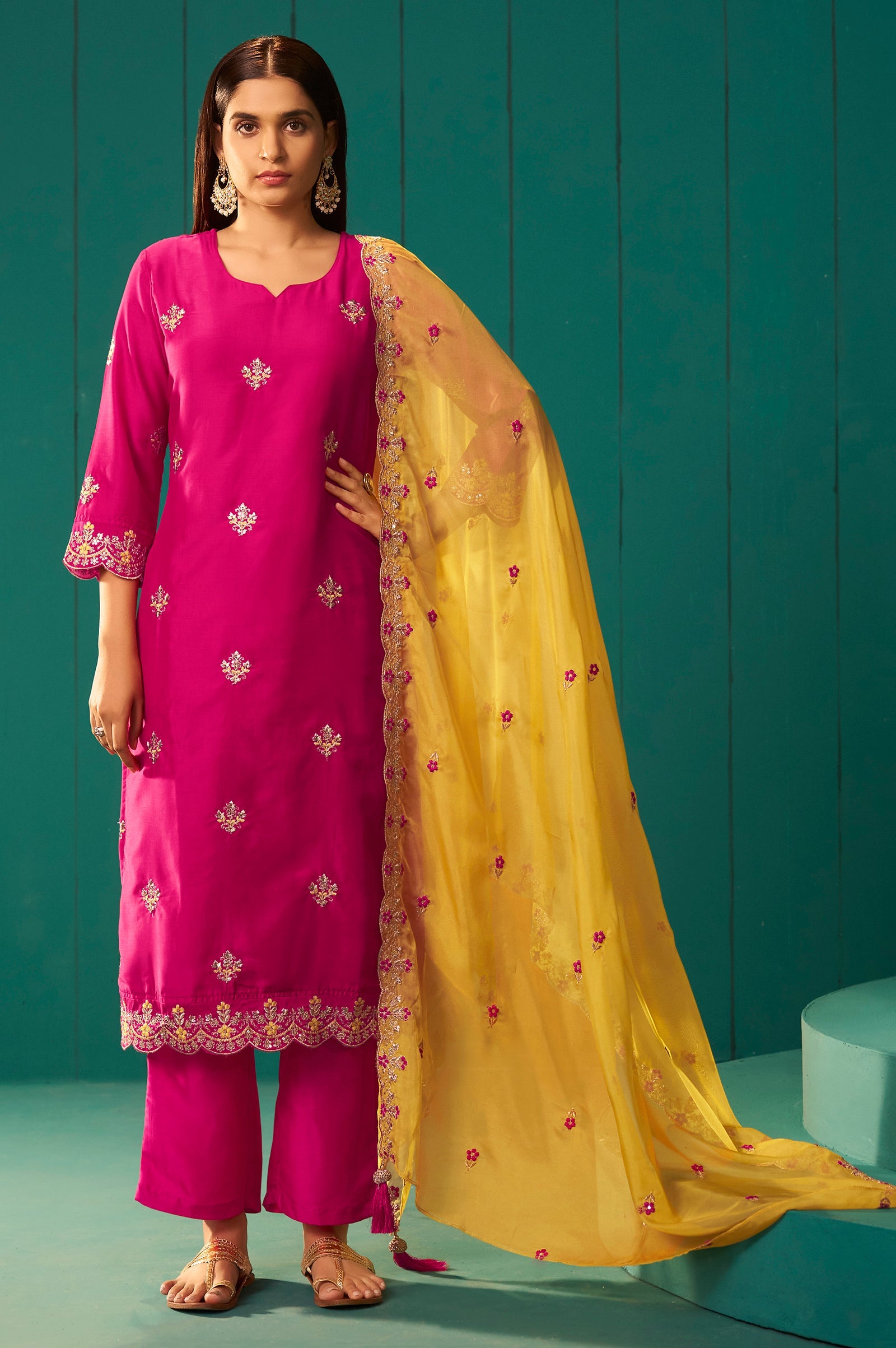 Blush Royale Embroidered Kurta Set