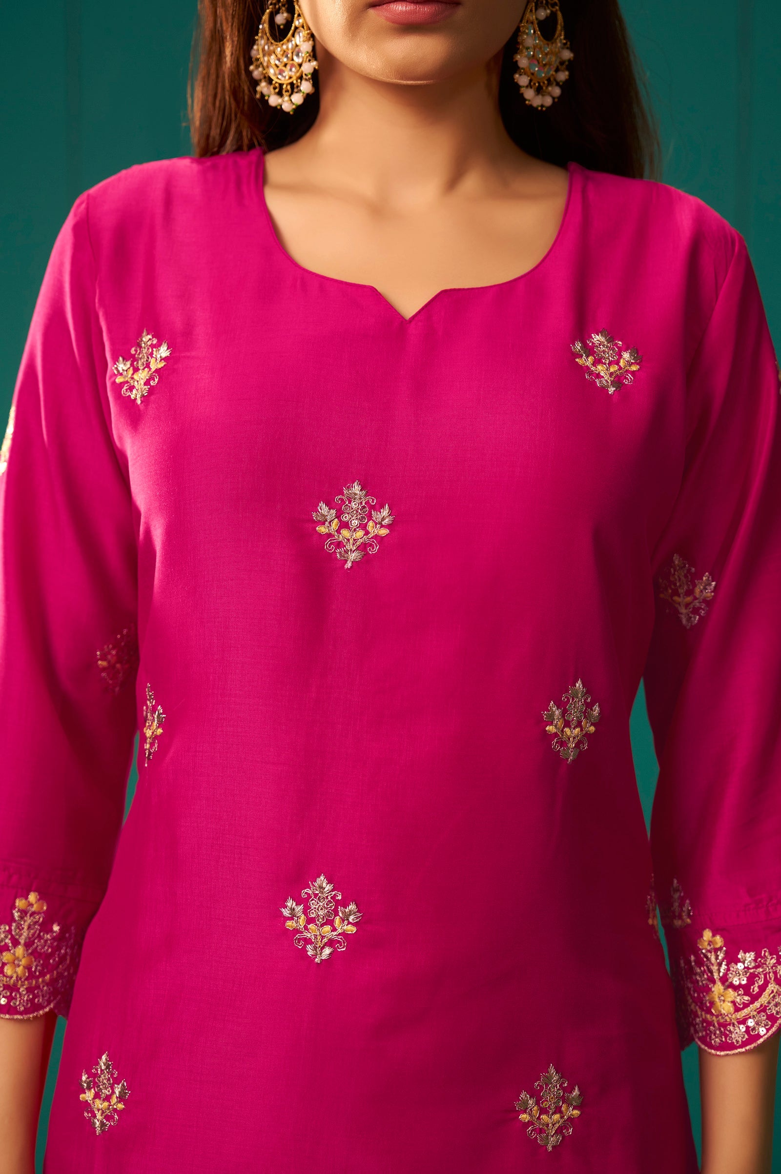 Blush Royale Embroidered Kurta Set