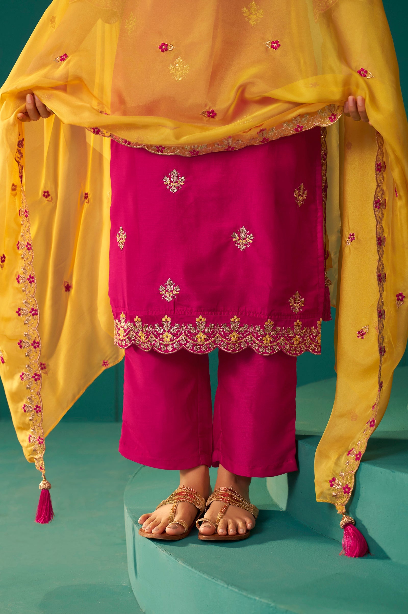 Blush Royale Embroidered Kurta Set