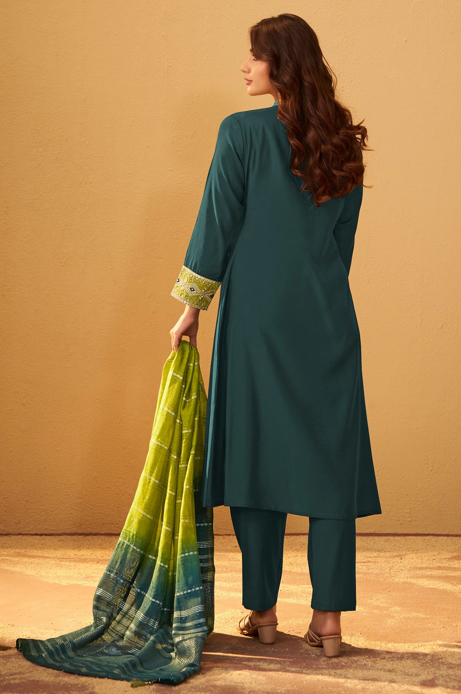 Emerald Royale Embroidered Kurta Set