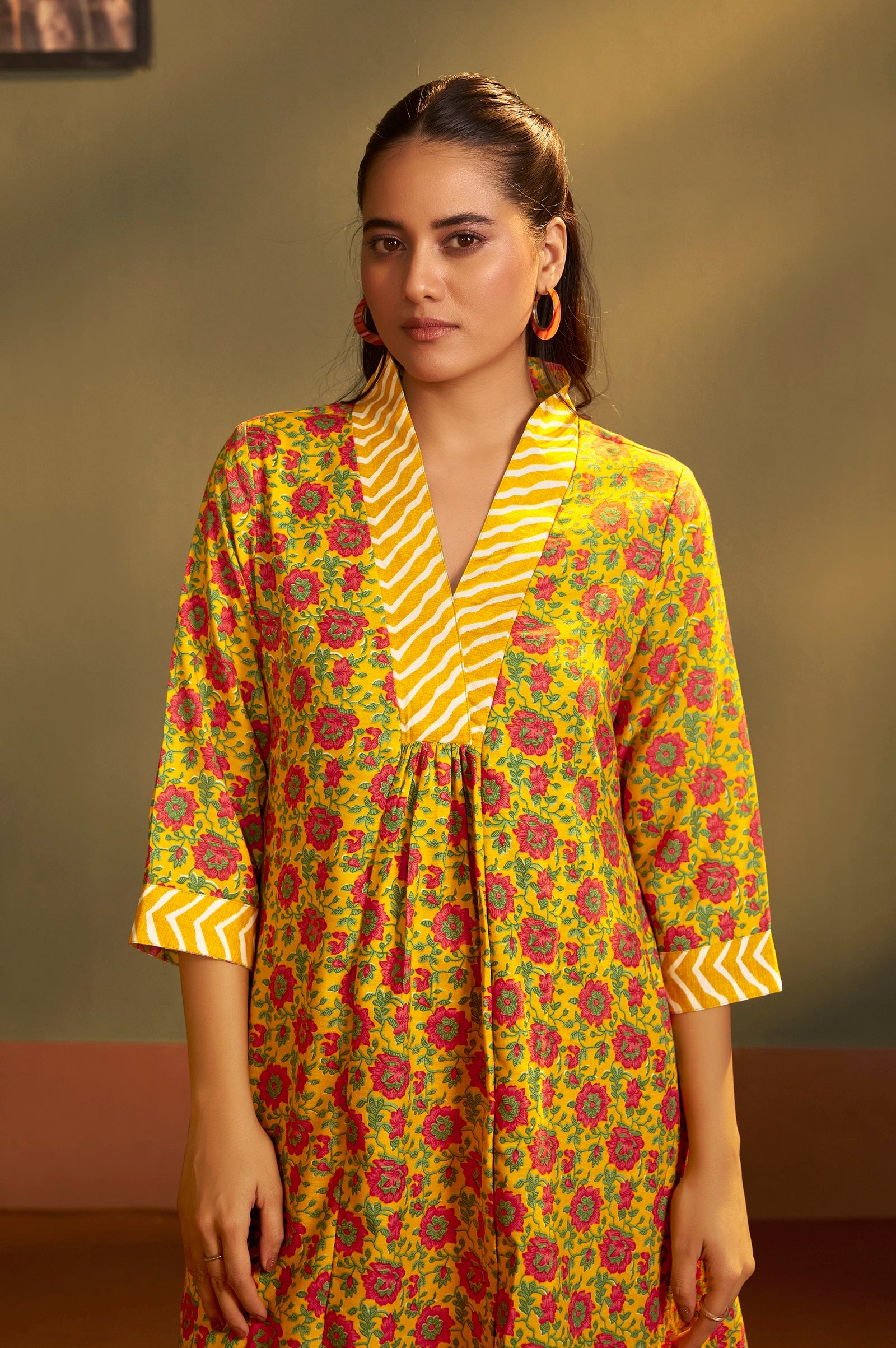 Sunheri Bloom Printed Kurta Set