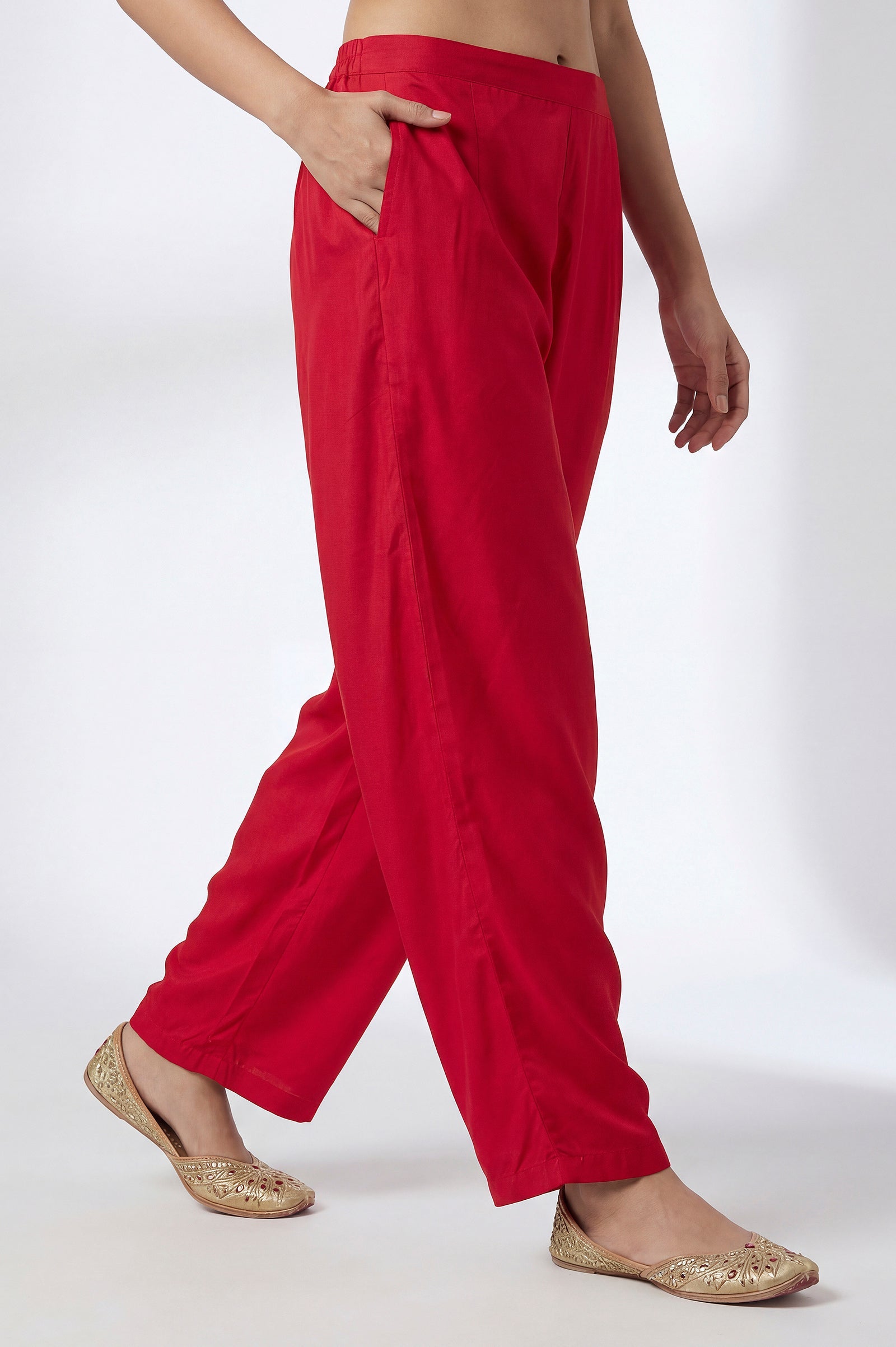 Ruby Royale Chinnon Embroidered Kurta Set