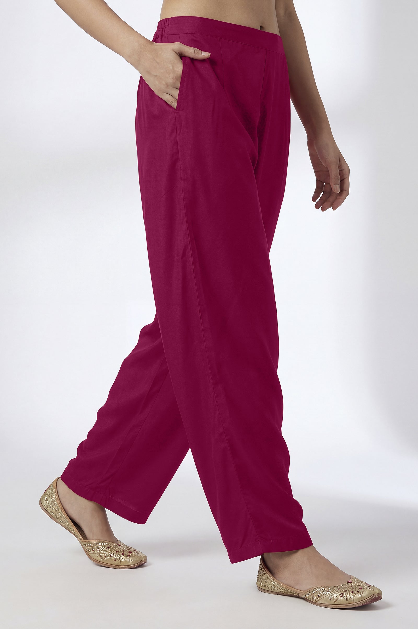 Rose Royale Vichitra Silk Embroidered Kurta Set