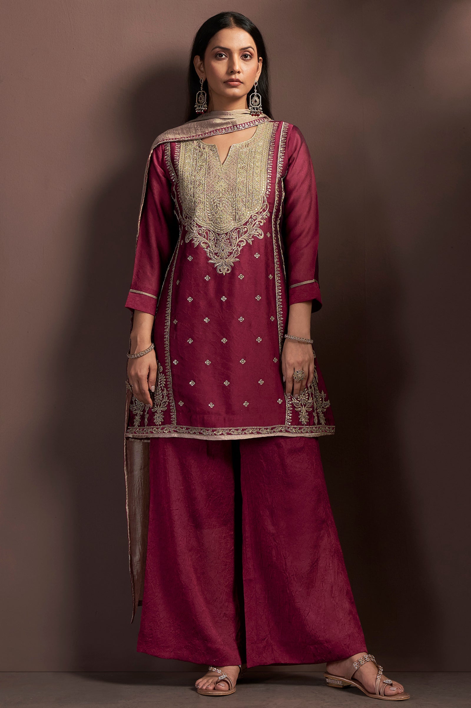 Noor Mahal Silk Blend Kurta Ensemble