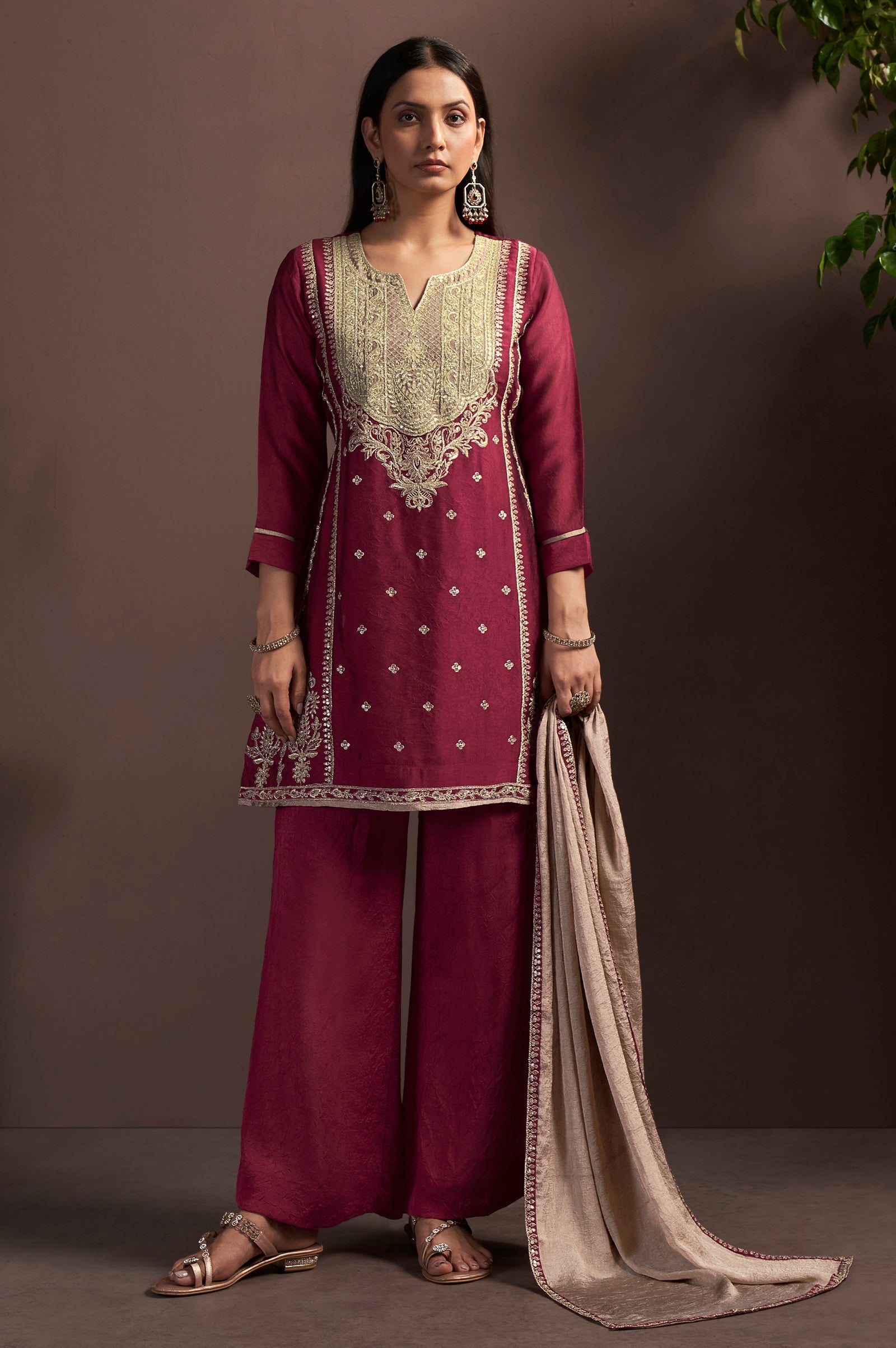 Noor Mahal Silk Blend Kurta Ensemble
