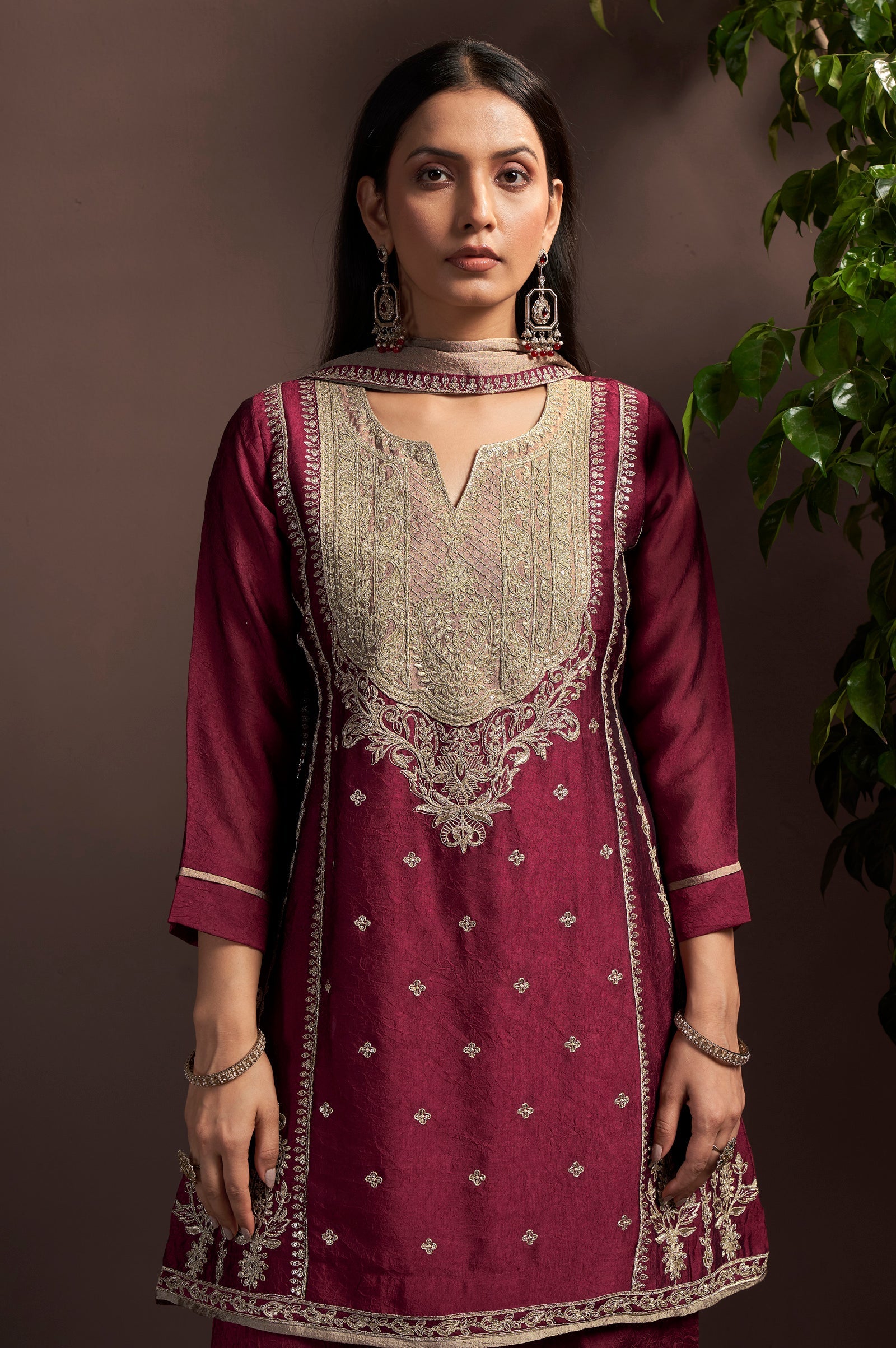 Noor Mahal Silk Blend Kurta Ensemble