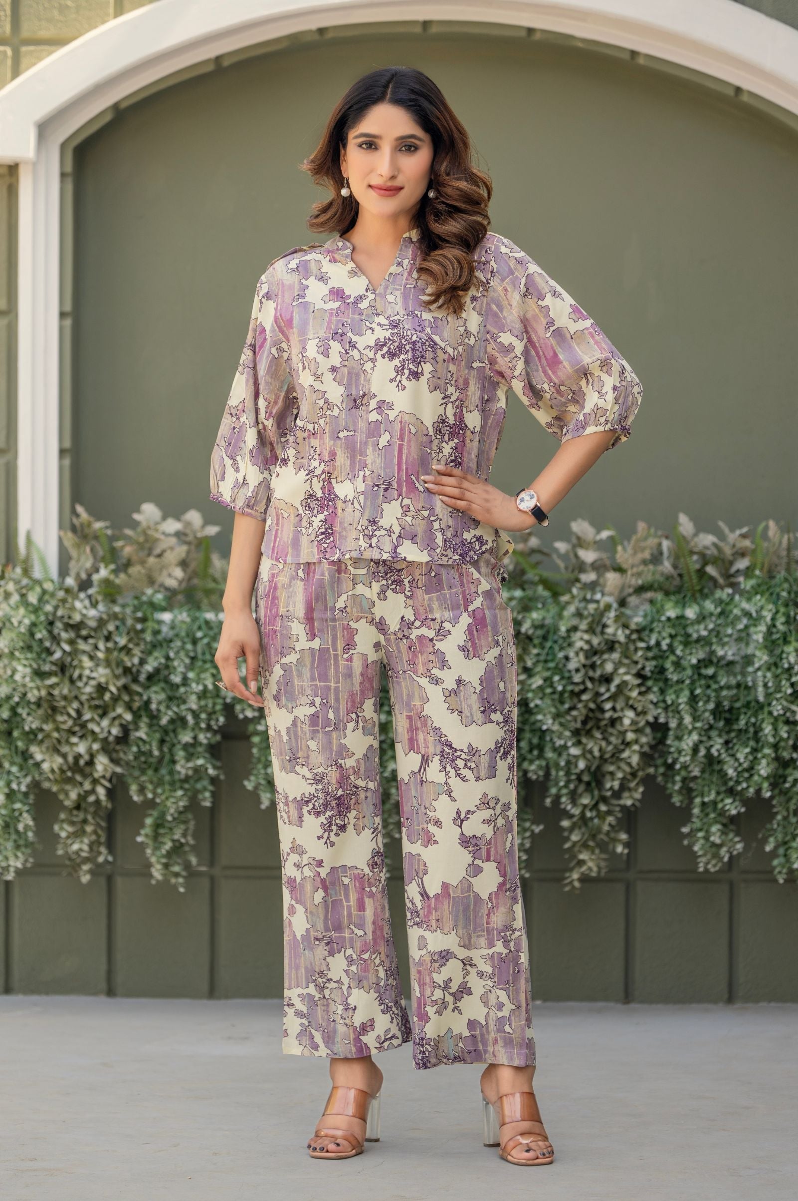 Rust Radiance Foil Print Co-Ord Set