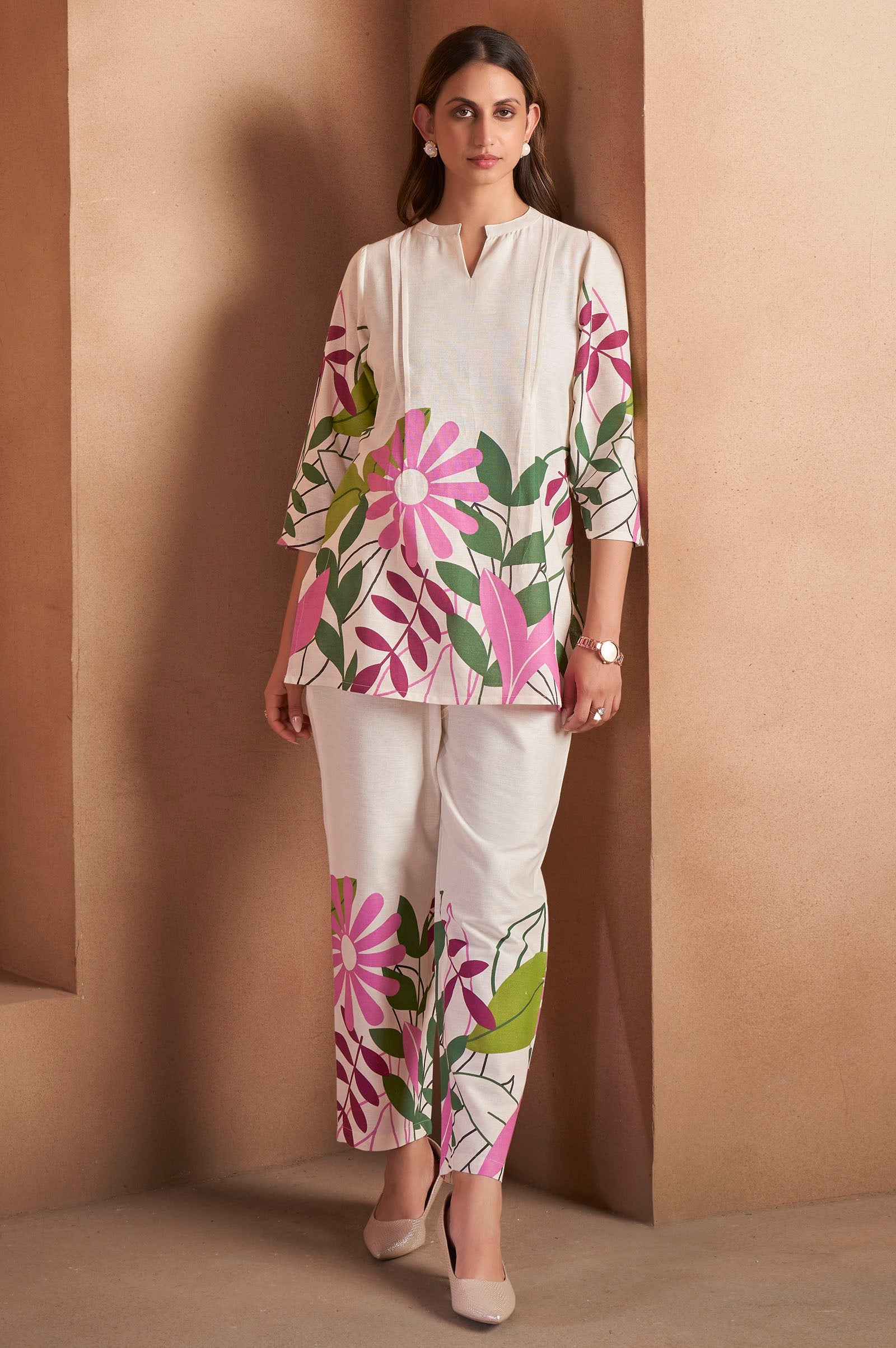 Ivory Haven Printed Cotton Co-Ord Set