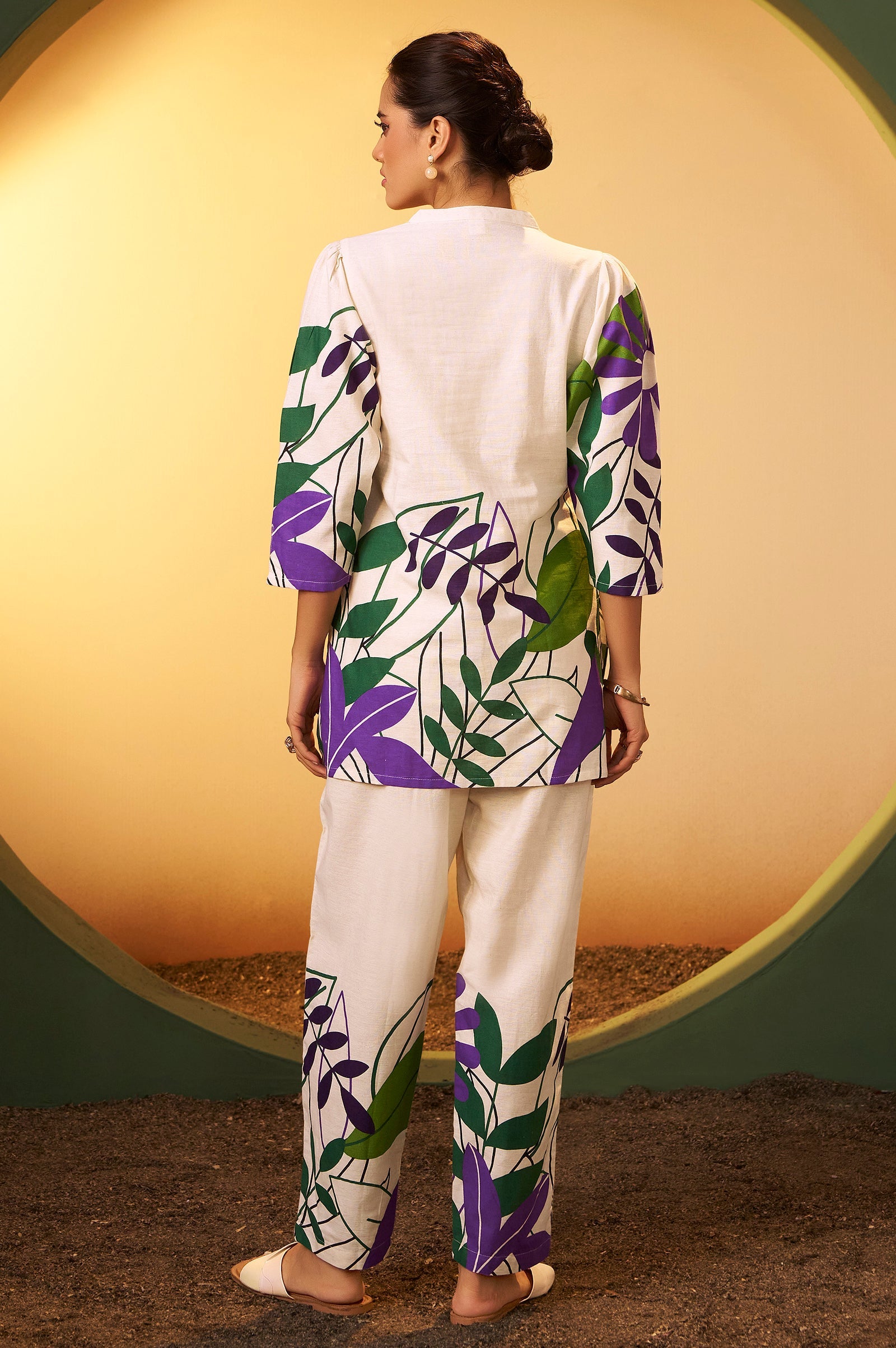 Ivory Heritage Printed Cotton Co-Ord Set