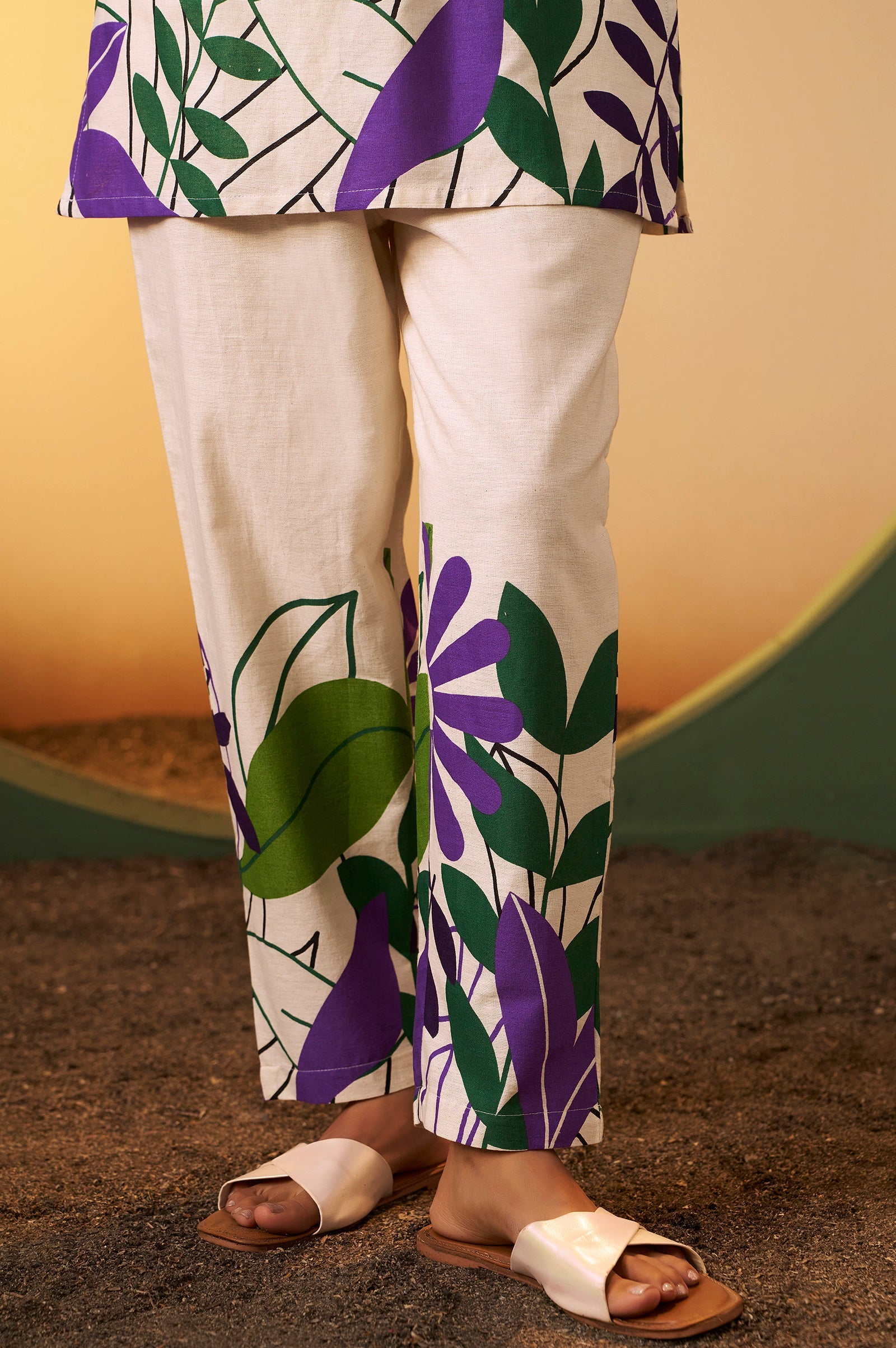 Ivory Heritage Printed Cotton Co-Ord Set
