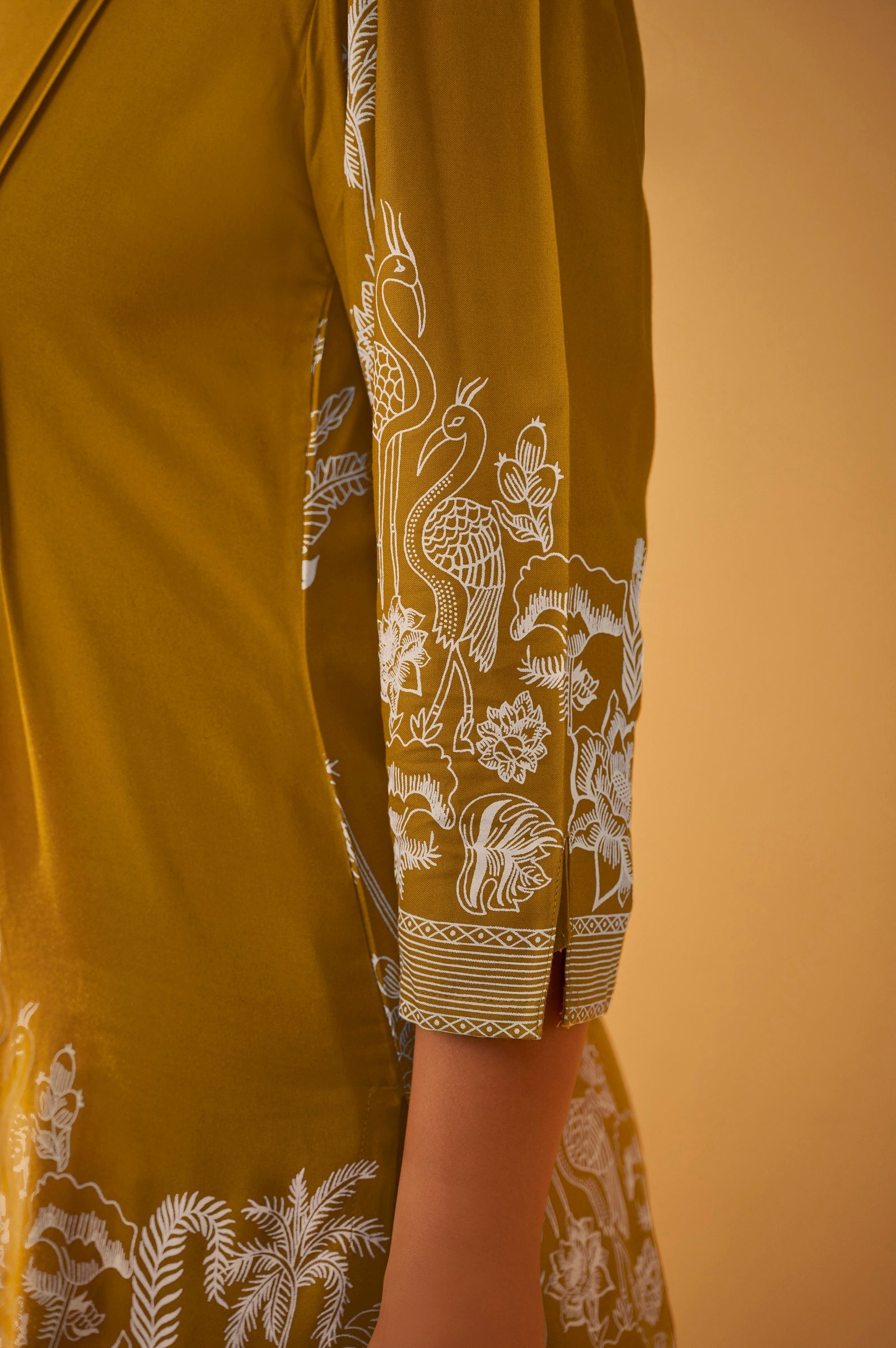 Mustard Bloom Printed Rayon Co-Ord Set