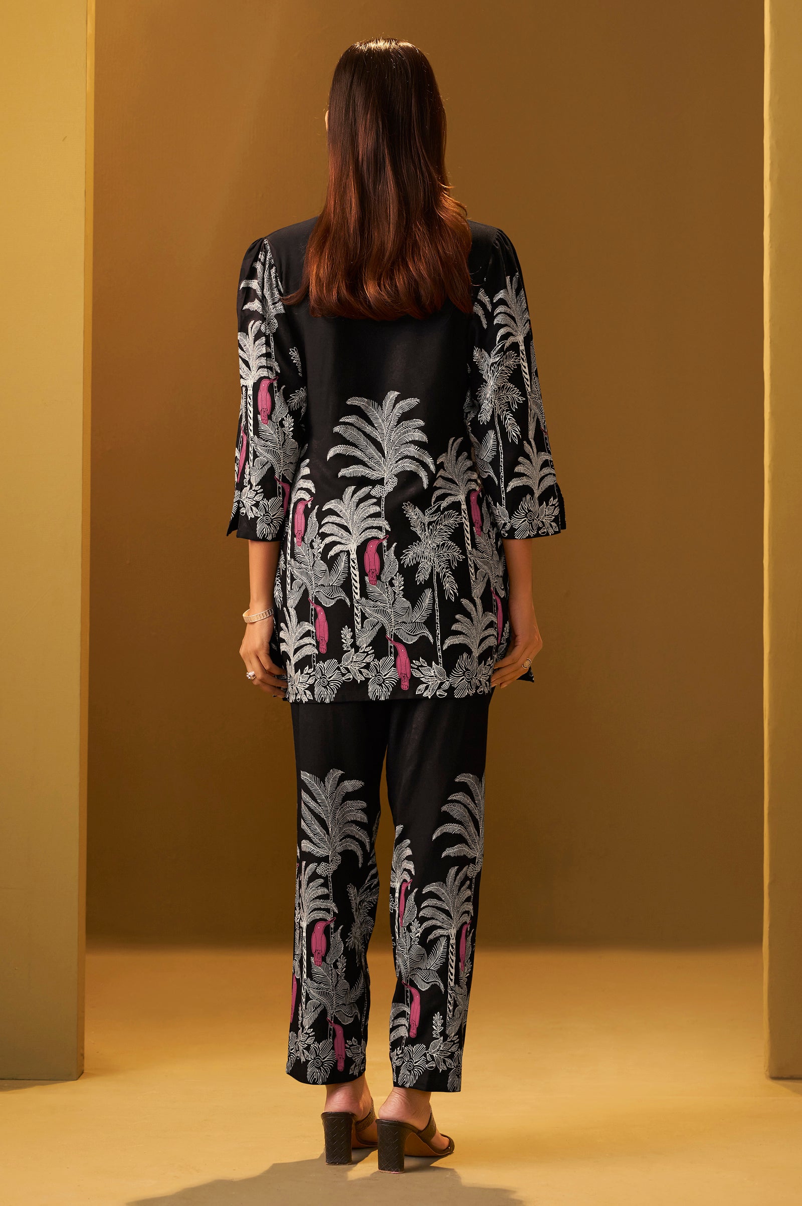 Midnight Muse Printed Rayon Co-Ord Set