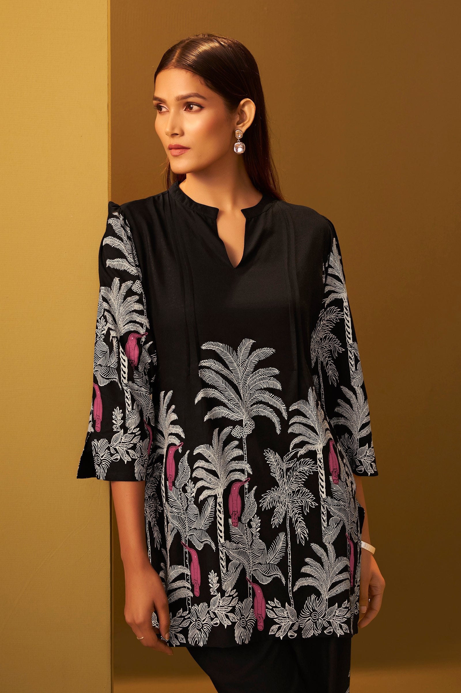 Midnight Muse Printed Rayon Co-Ord Set