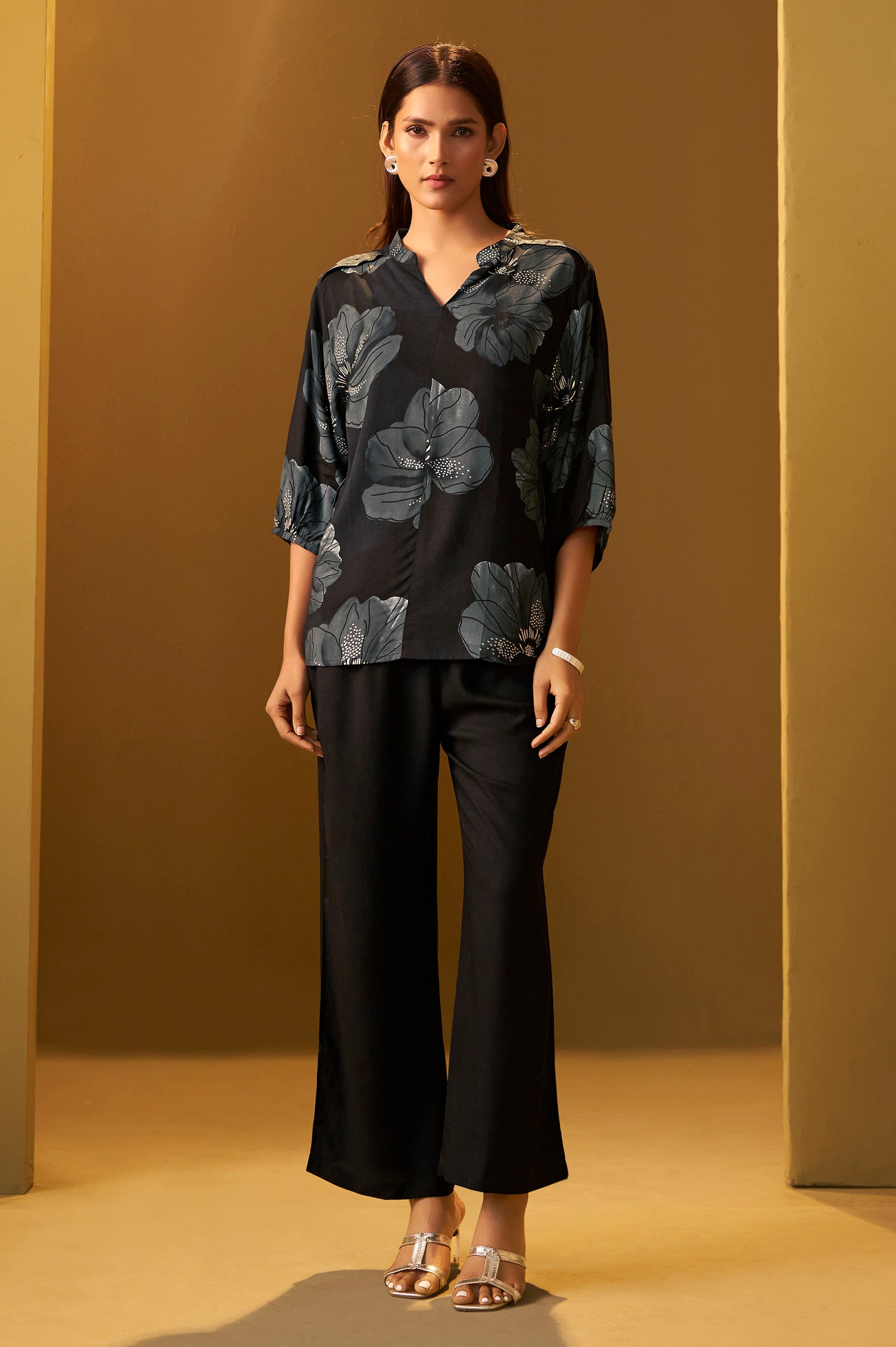 Midnight Noir Rayon Co-Ord Set