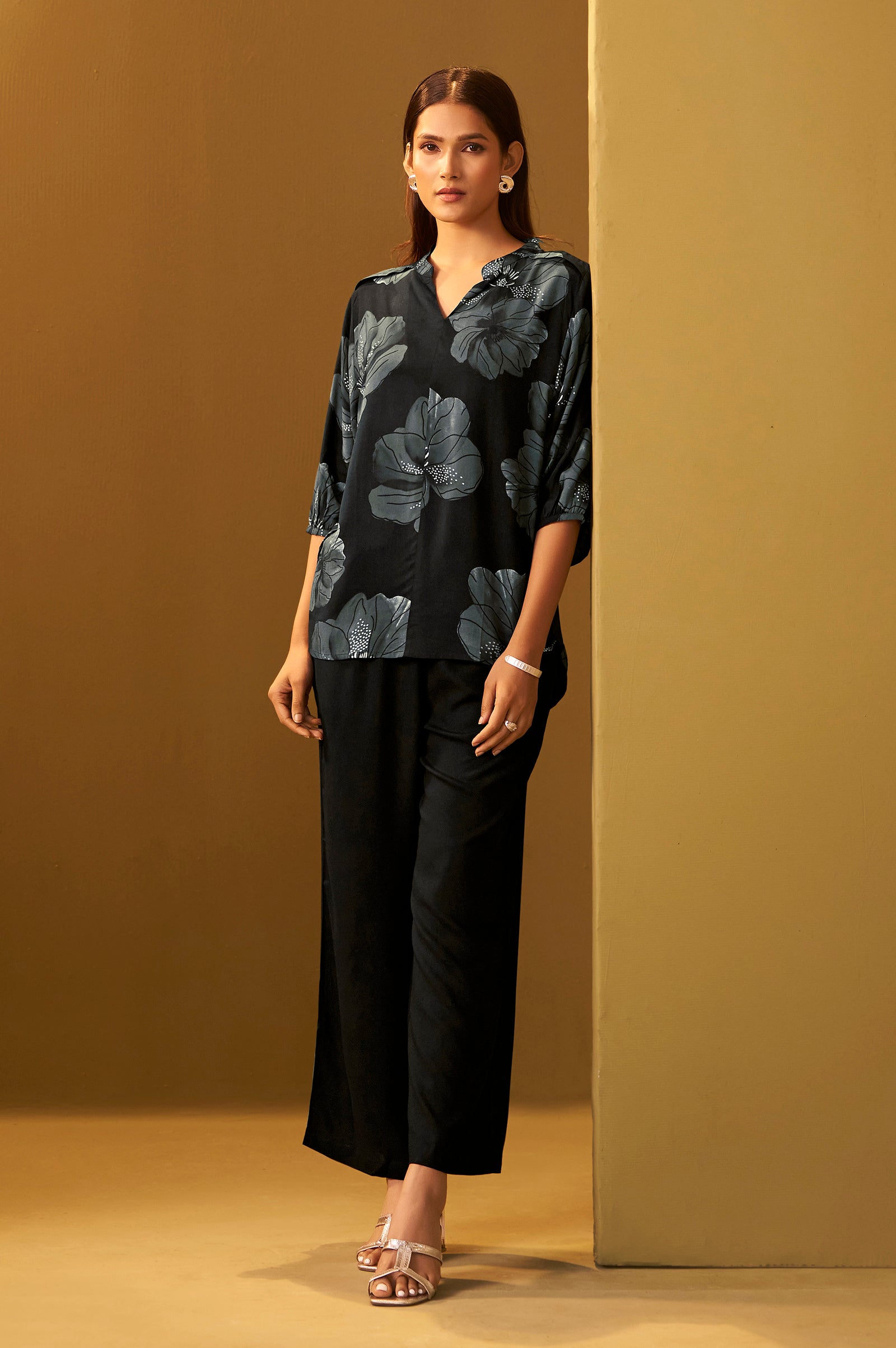 Midnight Noir Rayon Co-Ord Set