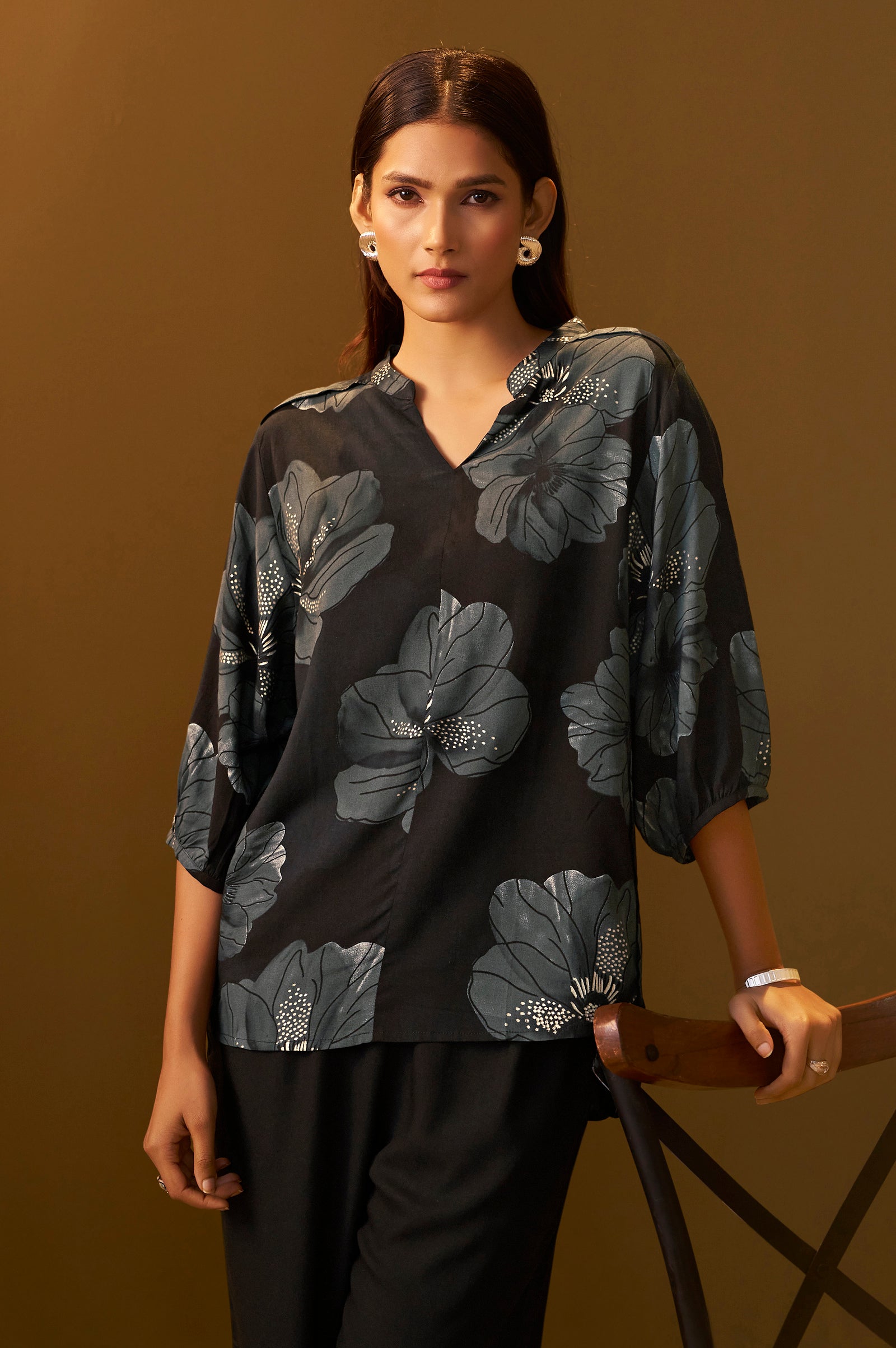 Midnight Noir Rayon Co-Ord Set