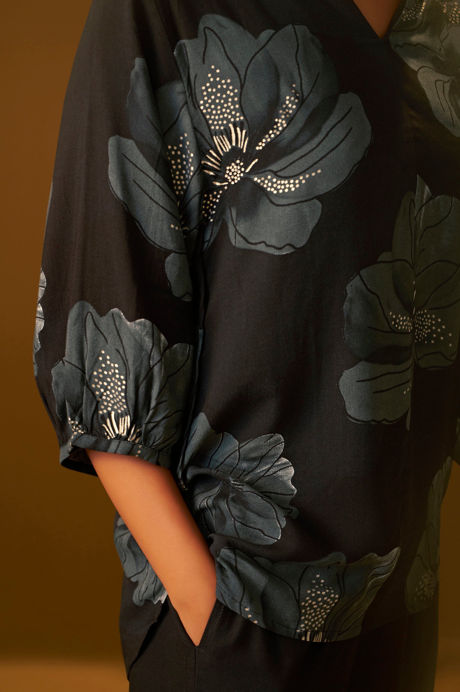 Midnight Noir Rayon Co-Ord Set