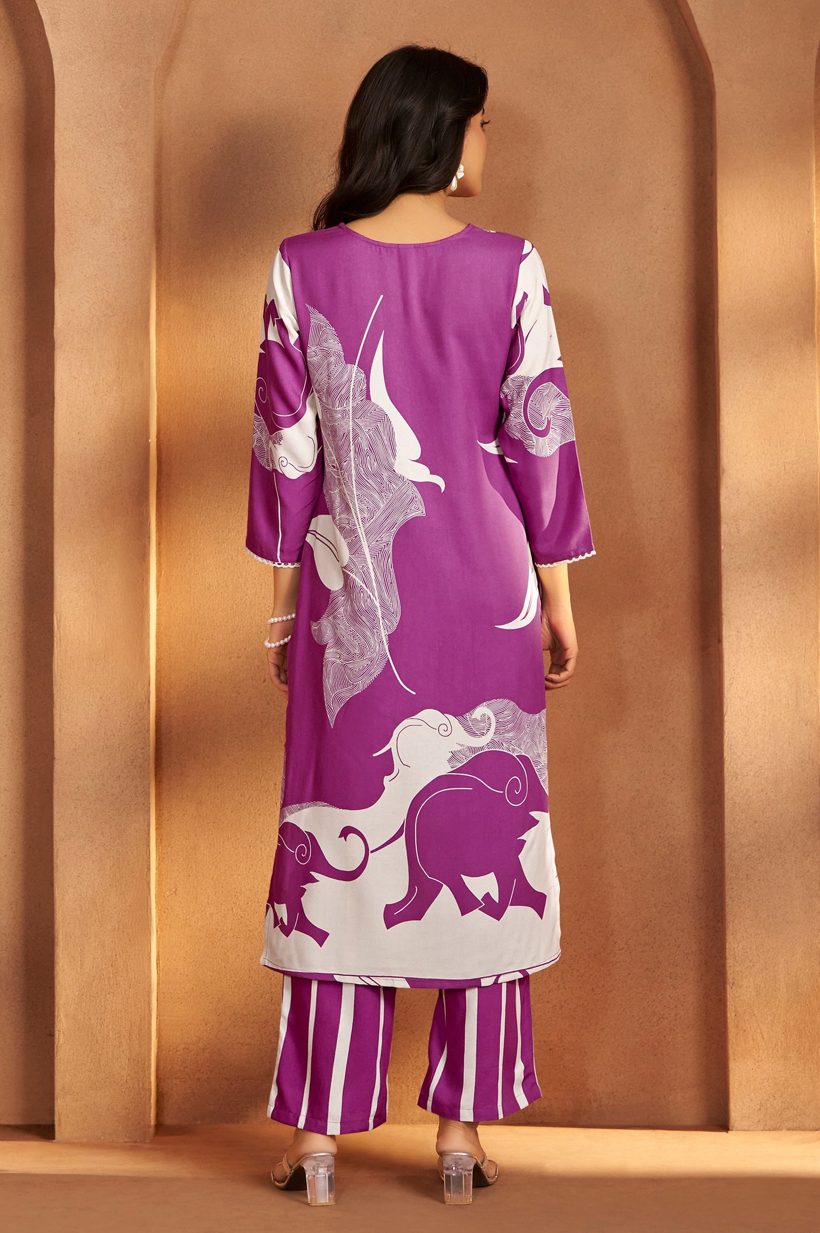 Royal Iris Printed Rayon Kurta Set