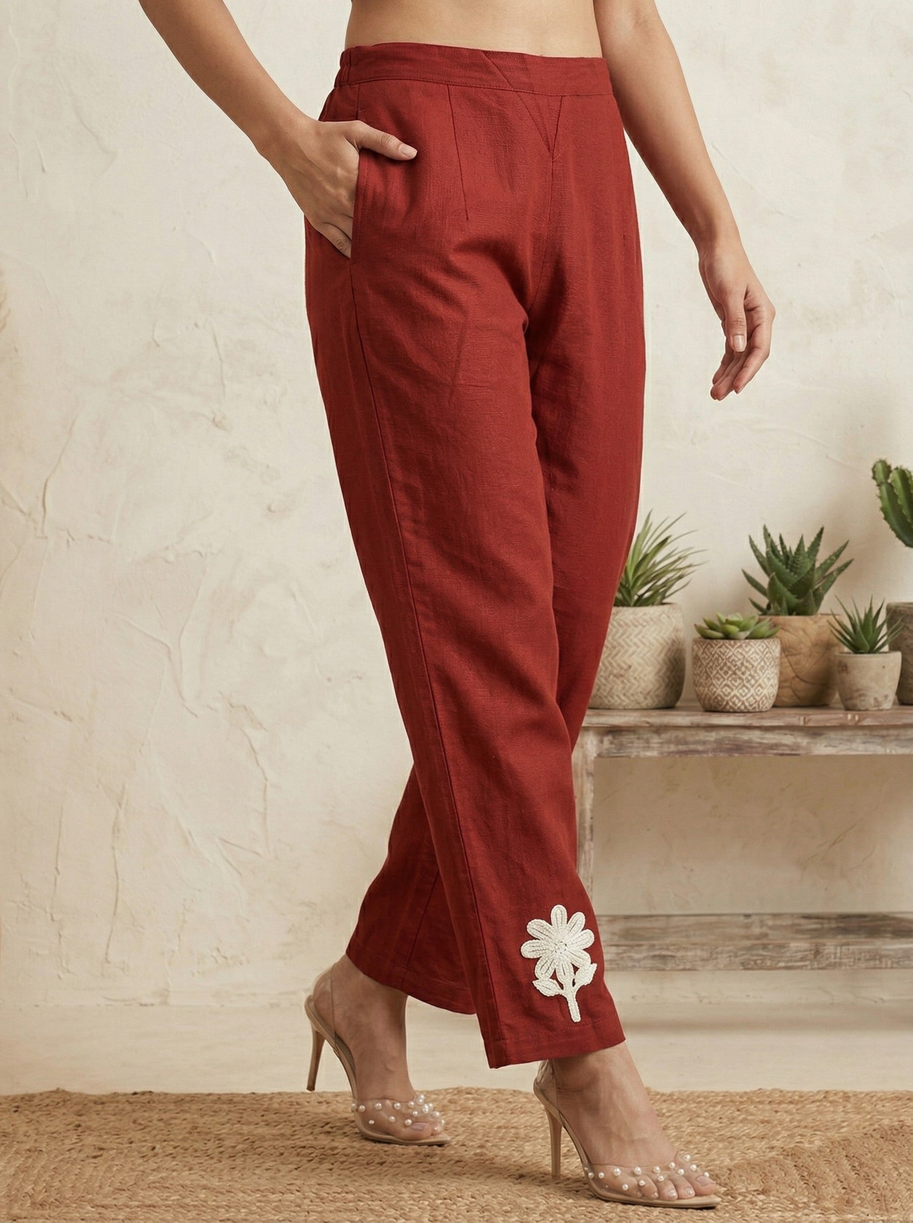 Sunlit Grace Embroidered Cotton Co-Ord Set