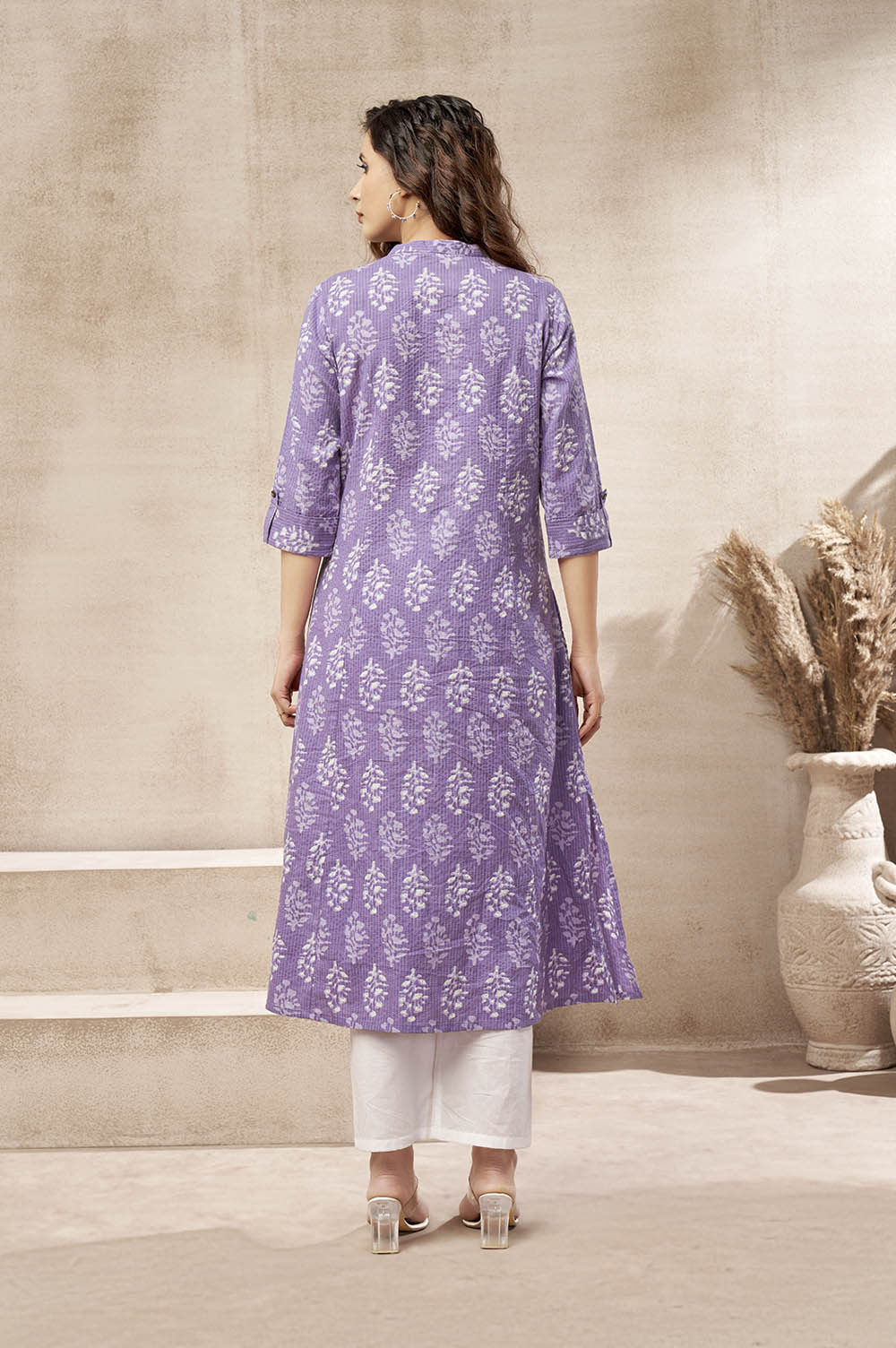 Aarini Lavender Heritage Kurta