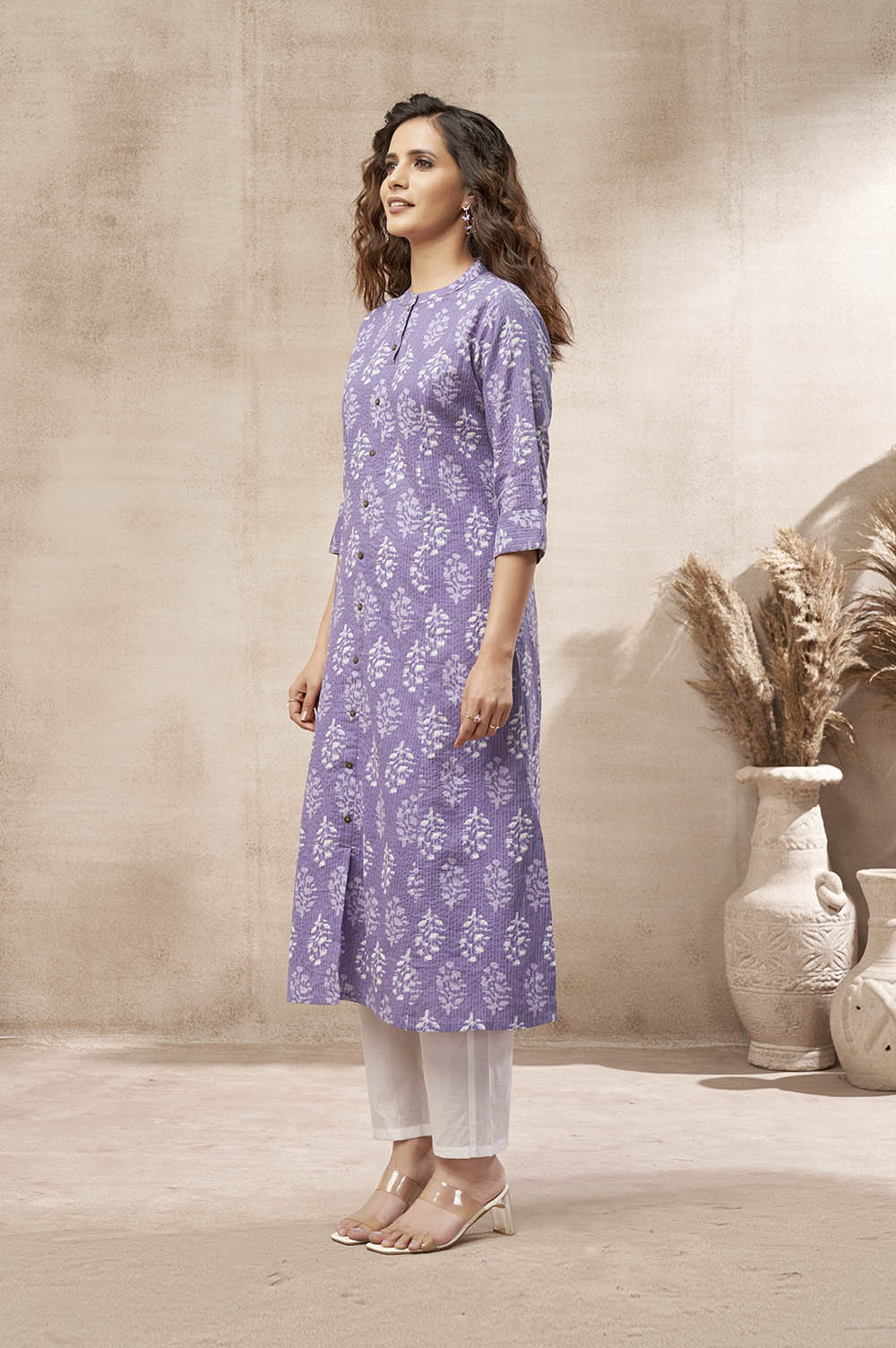 Aarini Lavender Heritage Kurta