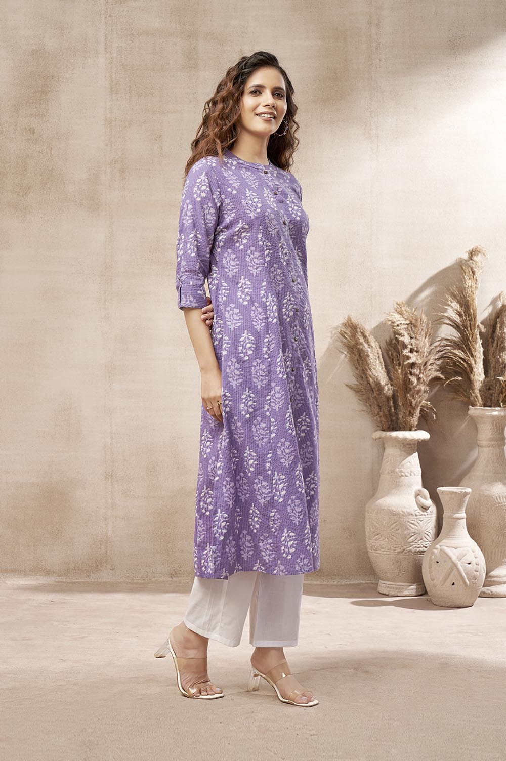 Aarini Lavender Heritage Kurta