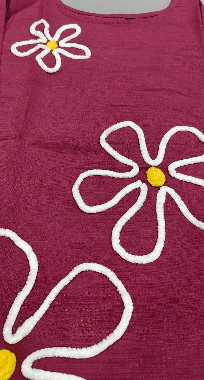 Maroon Bloom Handcrafted Cord Set