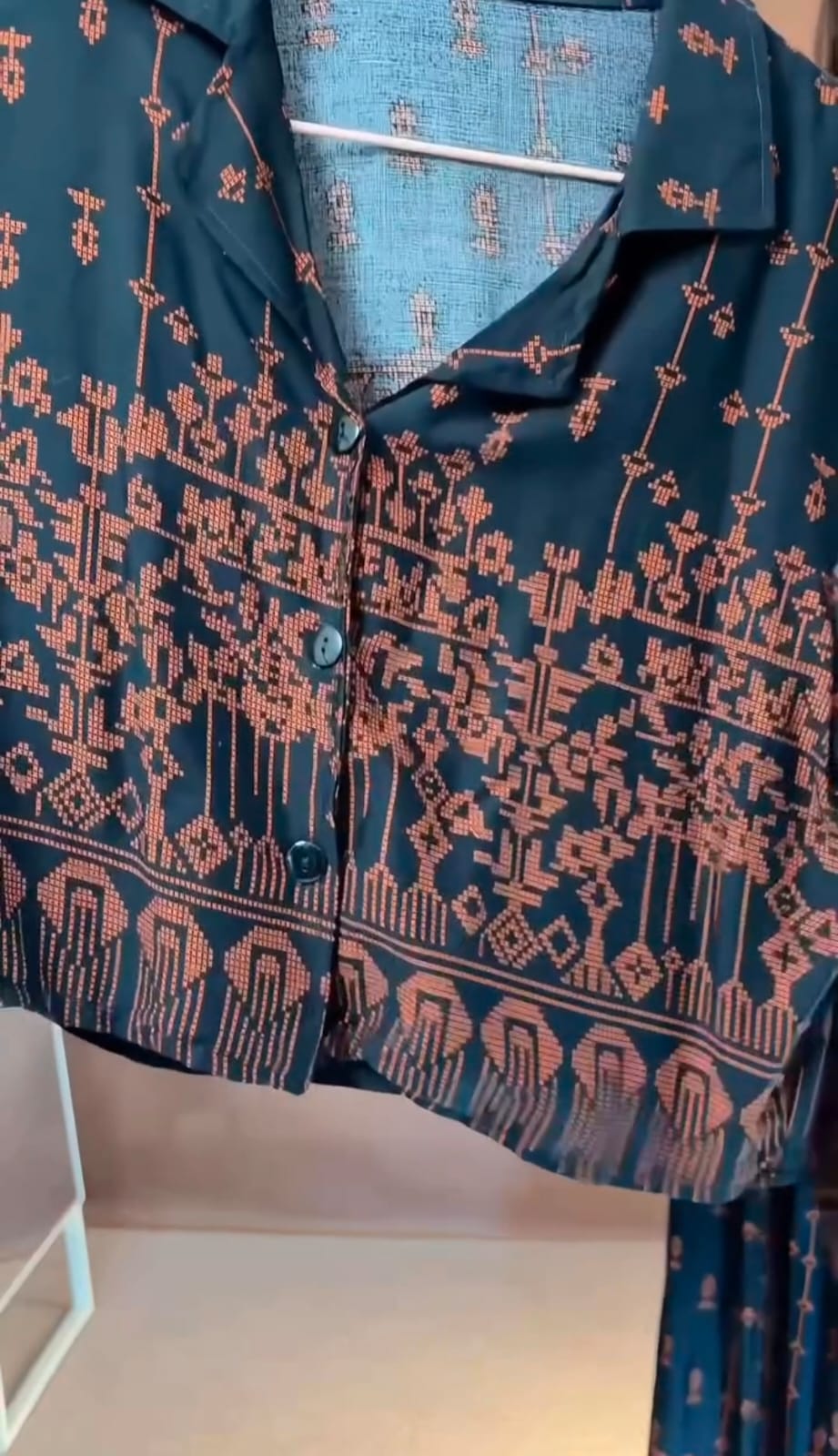 Women's Elegant Viscose Fit & Flare Midi Dress - Bohemian Geometric Print