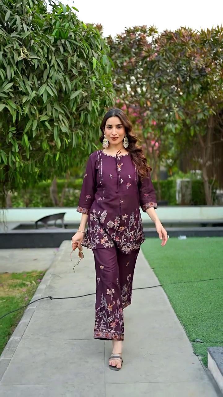 Women's Purple Cotton Co Ord Set For Women Women's Purple Cotton Co Ord Set For Women Women's Purple Cotton Co Ord Set For Women Women's Purple Cotton Co Ord Set For Women